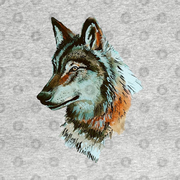 Watercolor Wolf by Karliefie